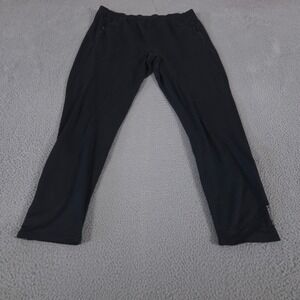 Brooks Pants Mens XL Black Straight Leg Elastic Waist Zipper Pockets Running